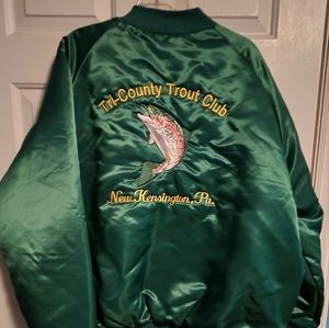 Green satin jacket